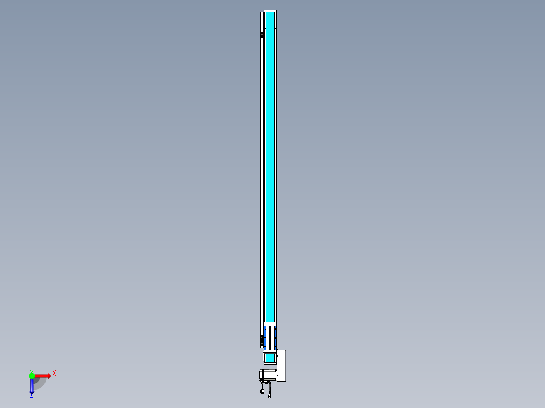 威洛博LB.GB同步带传动--欧规系列LB6A-L65-S1550-BL俯视图