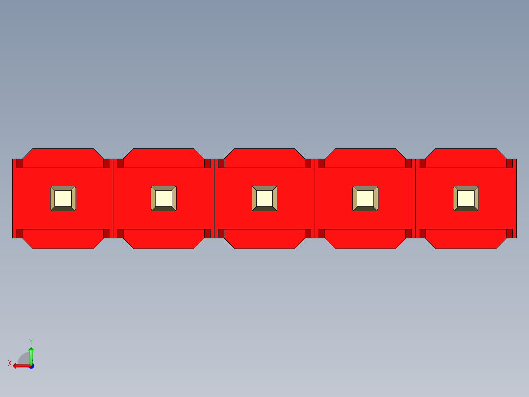 彩色公头100mil（2.54mm）系列-DS1021_red_1x05p_100mil_Type5_rev1.0后视图
