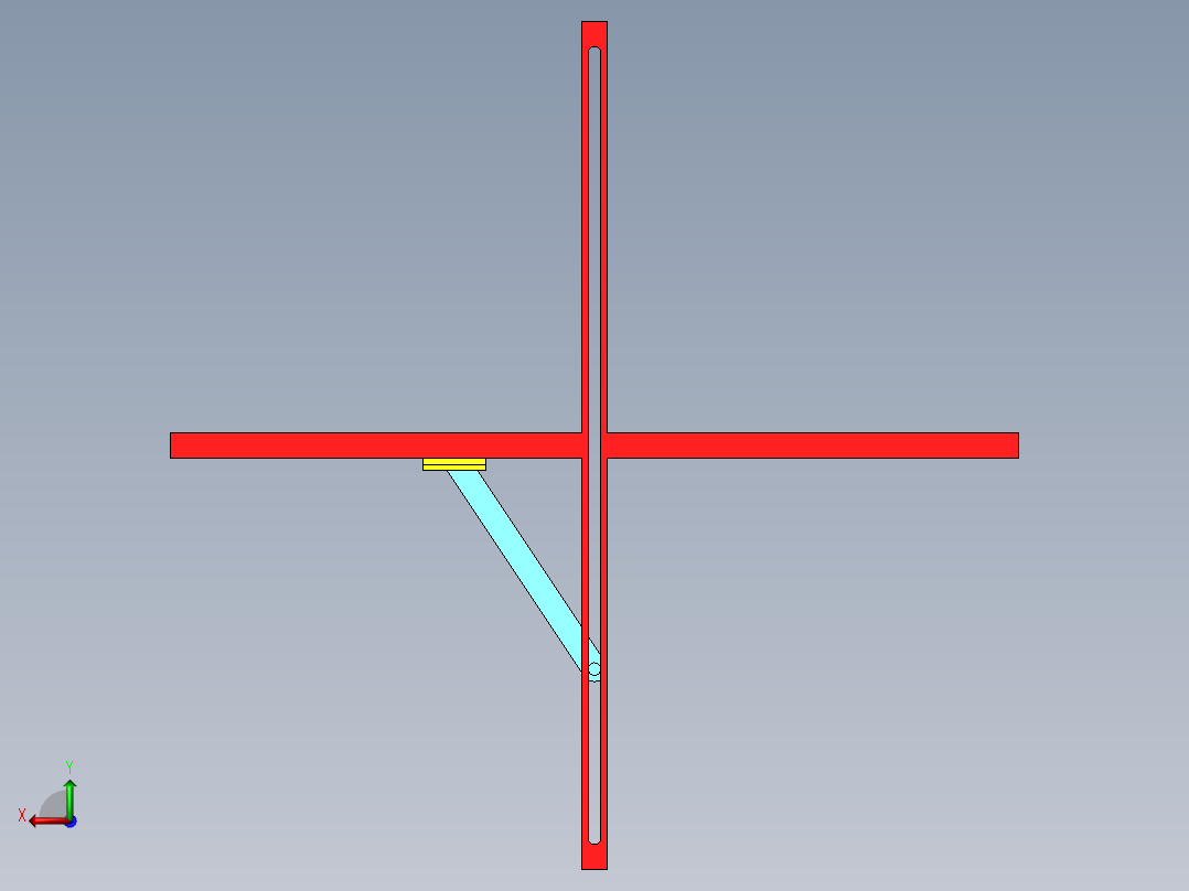 十字导杆机构后视图