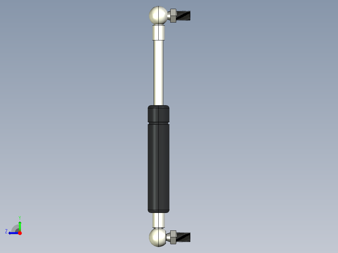 Q气压弹簧B310000045(8KG L185 和尚頭)右视图