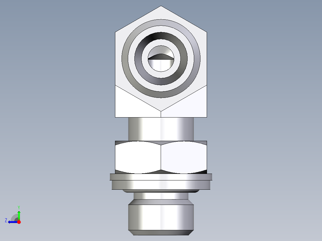 卡套式工业通用硬管接头EO_Adjustable_Locknut_elbow_WEE06LMOMDCF右视图