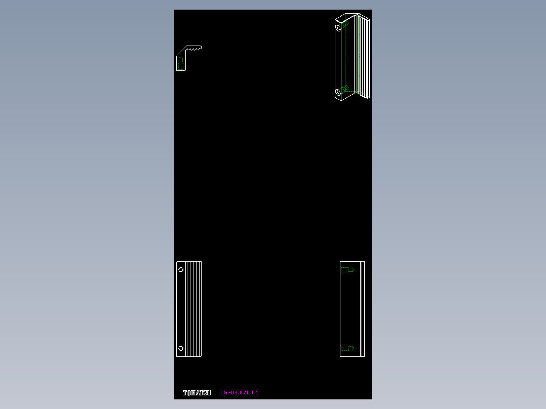 取手(鋁合金)(B)LG-2D多系列多零件图纸模型