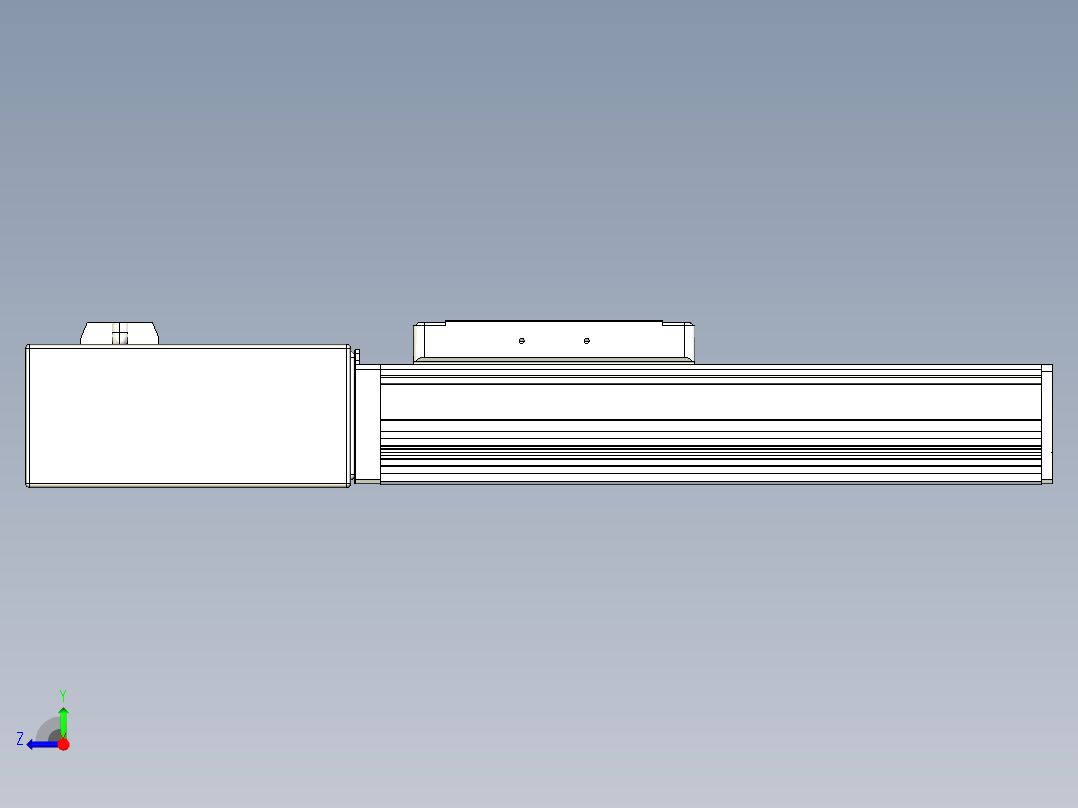 同步带全封闭直线模组TPA-HCB-105D-90-L100-MR-C-P20-N3右视图