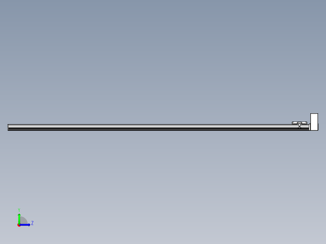 同步带全封闭直线模组TPA-HCB-105D-90-L2400-LU-Y-P20-N3左视图