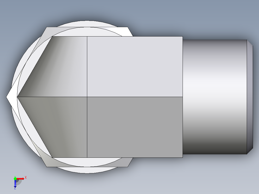 卡套式工业通用硬管接头EO_Adjustable_Locknut_elbow_WEE12LROMDCF俯视图