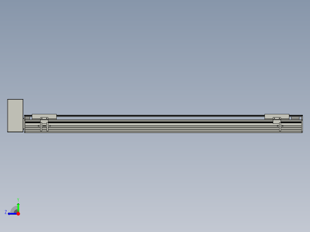 直线模组WG-LHB12-S1000-RU设计图纸右视图