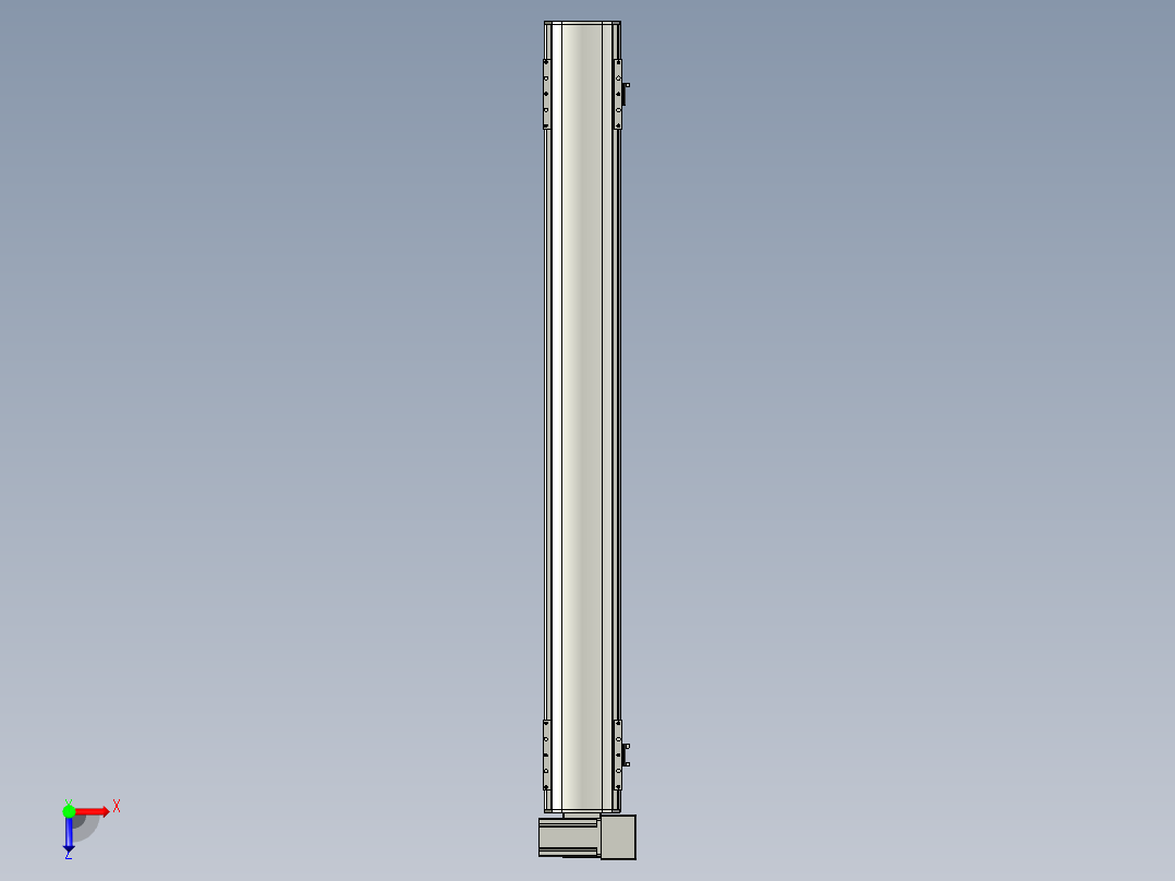 直线模组WG-LHB12-S1000-RU设计图纸俯视图
