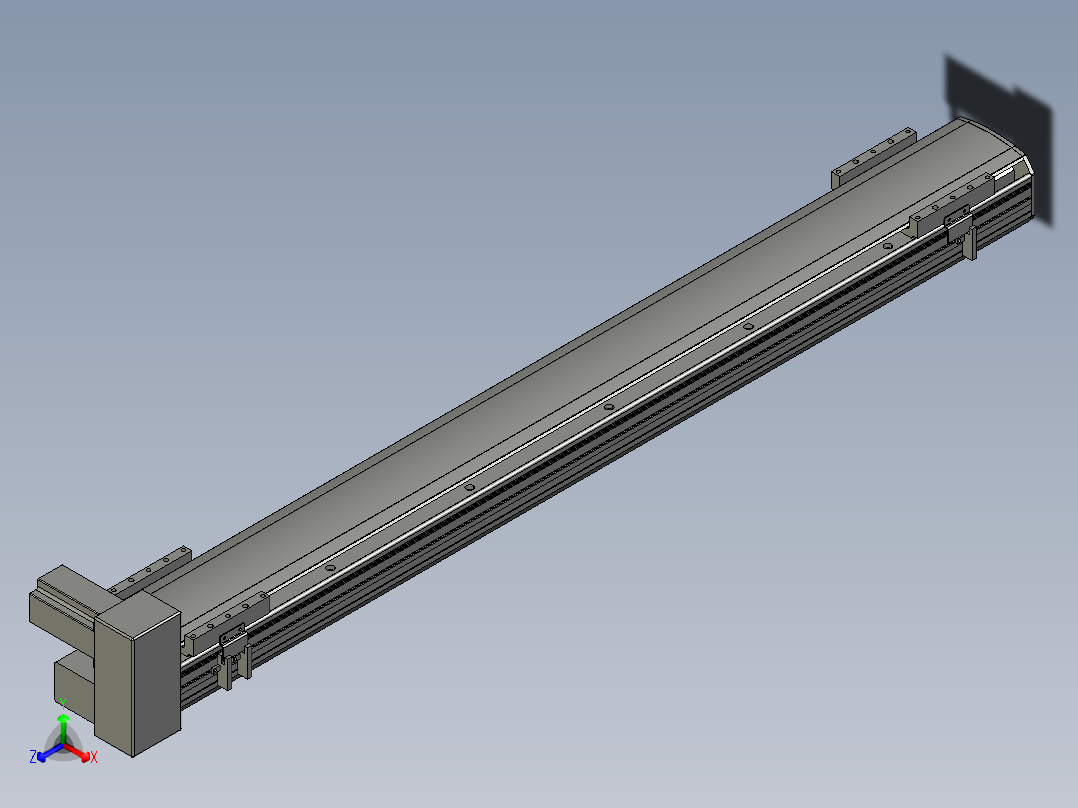 直线模组WG-LHB12-S1000-RU设计图纸正等轴测图