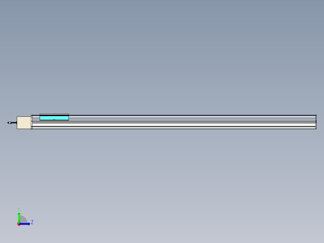 同步带滑台-半封闭B22-L100-C-S1850-R-P75-D3-N5左视图
