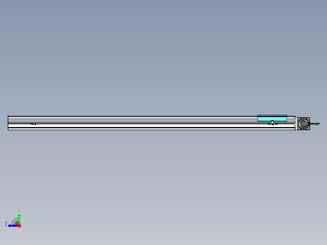 同步带滑台-半封闭B22-L100-C-S1850-R-P75-D3-N5右视图