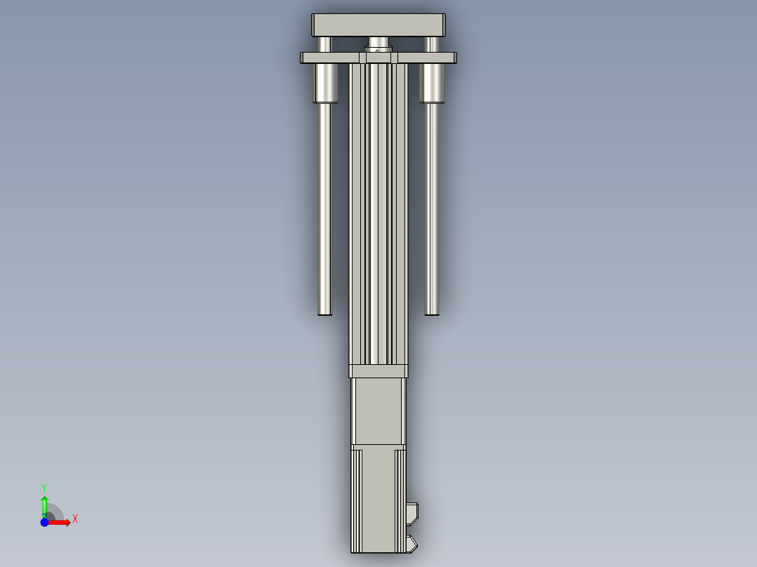 12VZ电动缸-VZ6D-S200-BC前视图