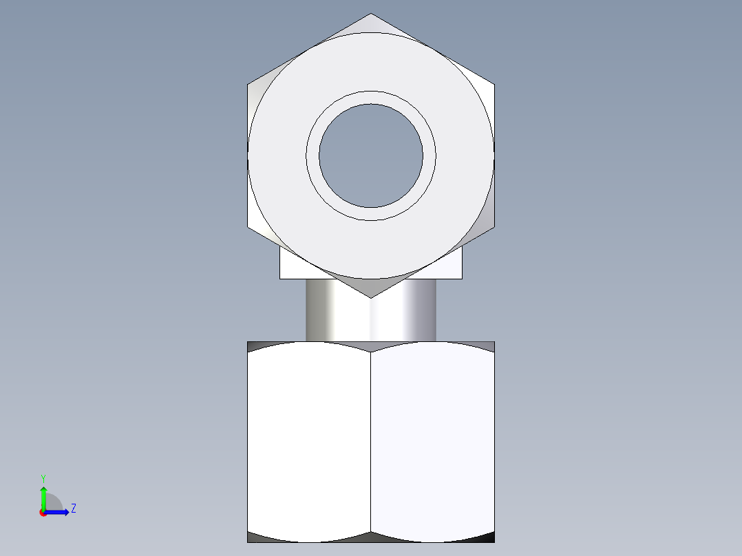 卡套式工业通用硬管接头EO_Standpipe_branch_tee_EVT10L71左视图