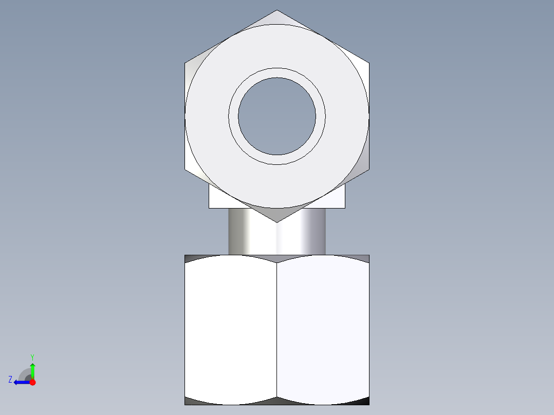 卡套式工业通用硬管接头EO_Standpipe_branch_tee_EVT10L71右视图