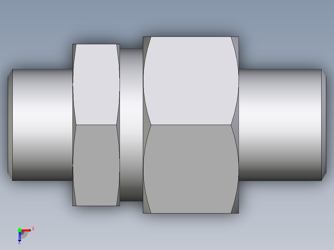 卡套式工业通用硬管接头EO_Weld_fitting_for_tubes_ASK638X4S俯视图