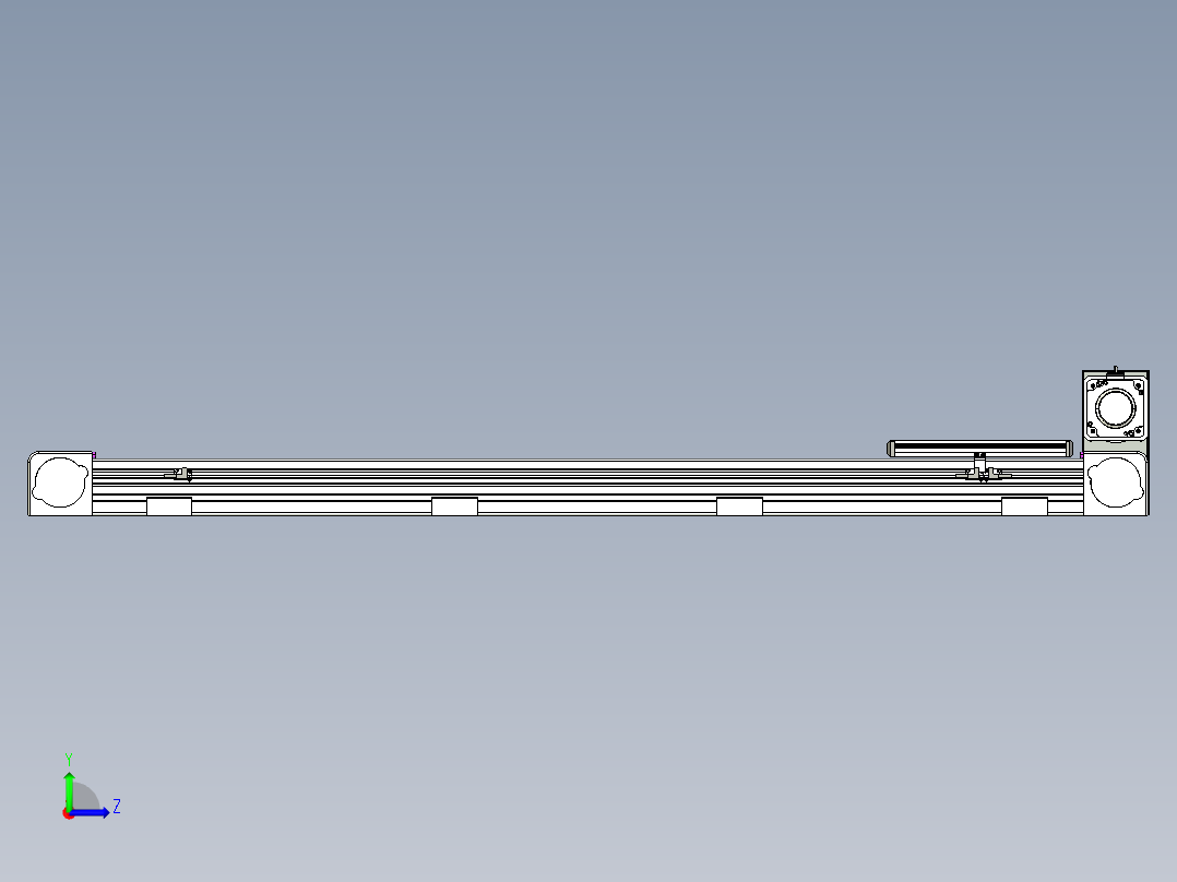 同步带滑台-欧规B8-L88-S1100-L-ZP75-D3-N10左视图