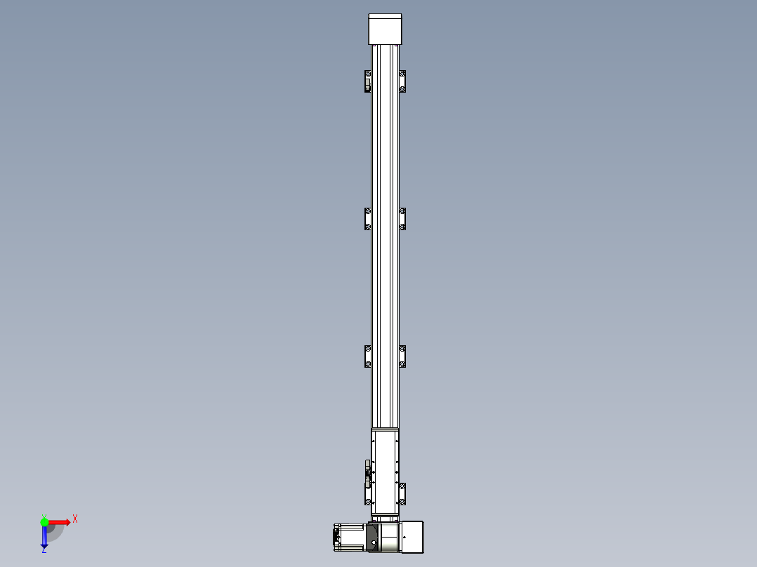 同步带滑台-欧规B8-L88-S1100-L-ZP75-D3-N10俯视图
