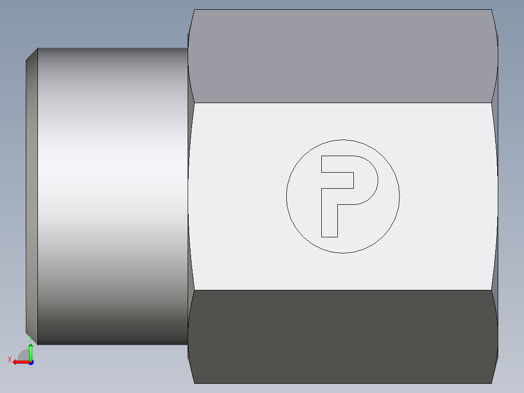 卡套式工业通用硬管接头EO_Swivel_connector_GAI15LM71X后视图