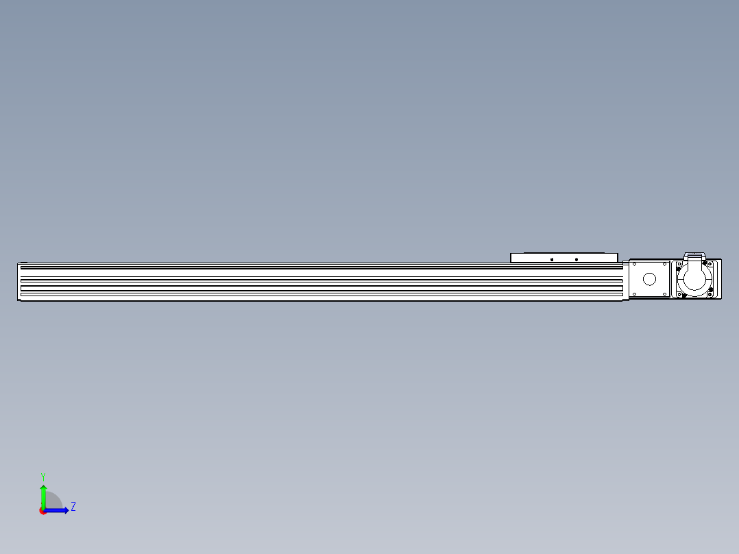 同步带全封闭直线模组TPA-HCB-120D-90-L750-MR-Y-P40-N3左视图