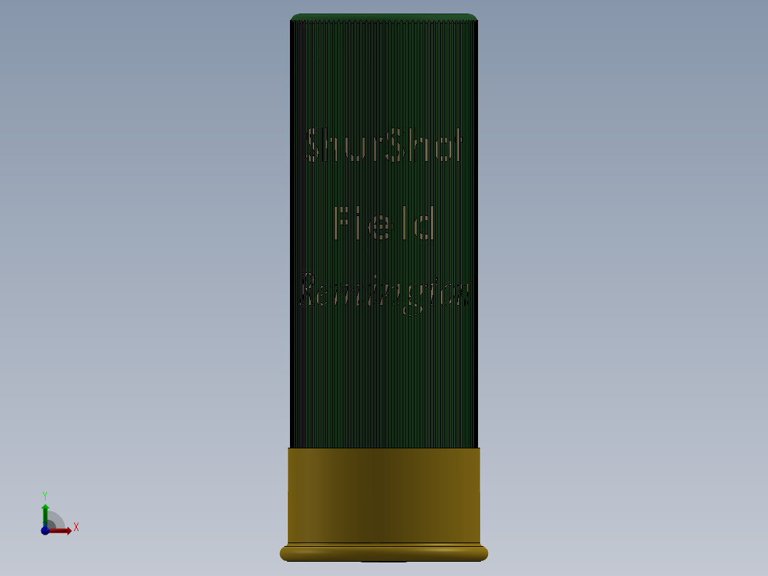 雷明顿12G猎枪子弹前视图