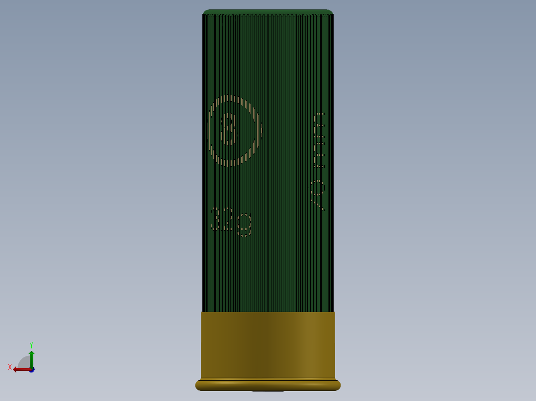 雷明顿12G猎枪子弹后视图