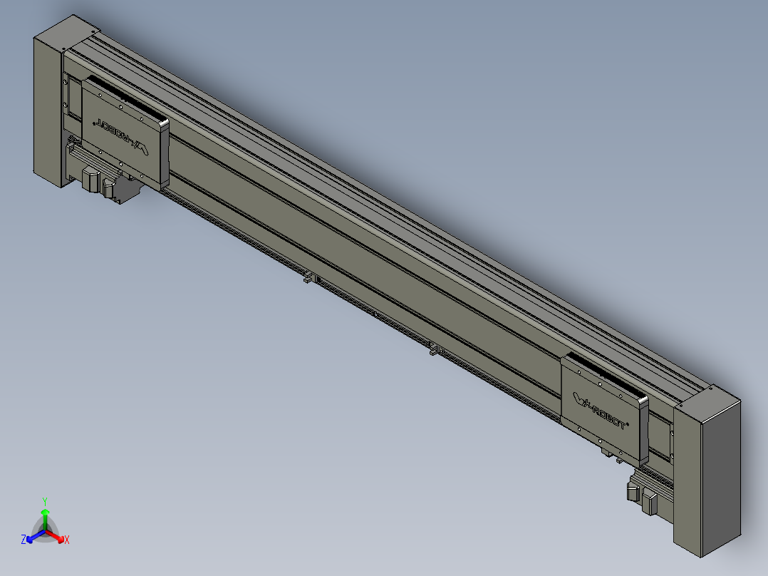 威洛博双电机滑台-VC14D2-S350-BLR-P40-C6正等轴测图