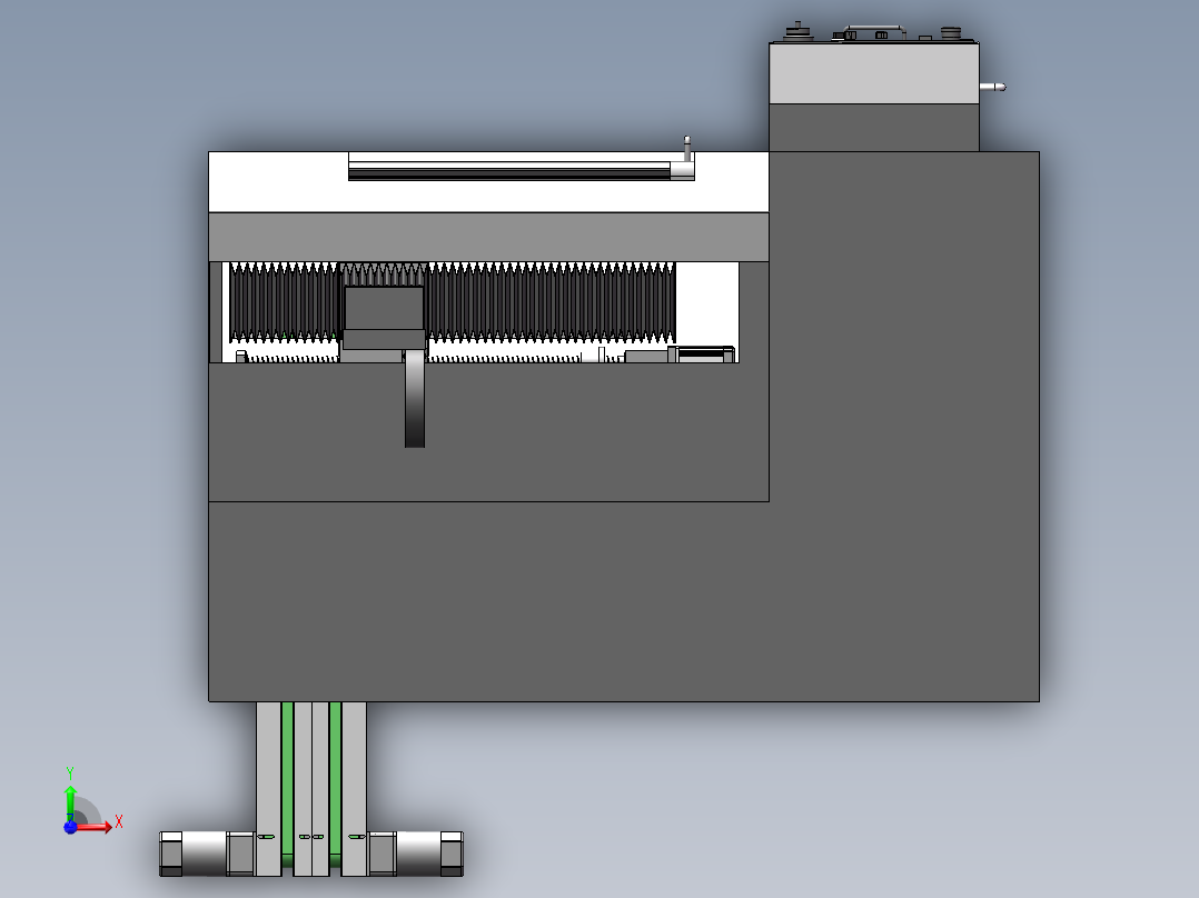 730全自动数控车床自动上下料sw18可编辑前视图