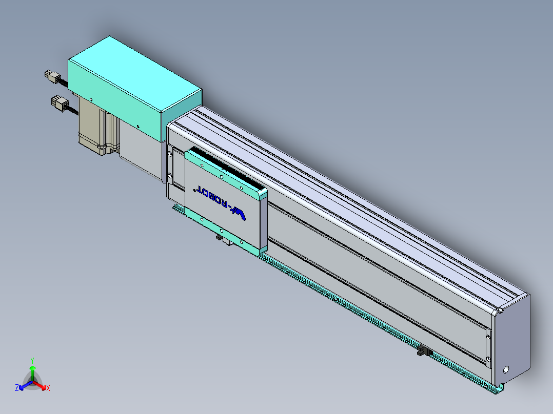 威洛博VBC同步带传动一无尘环境VBC14-L45-S400-BR-ZP75-C3正等轴测图