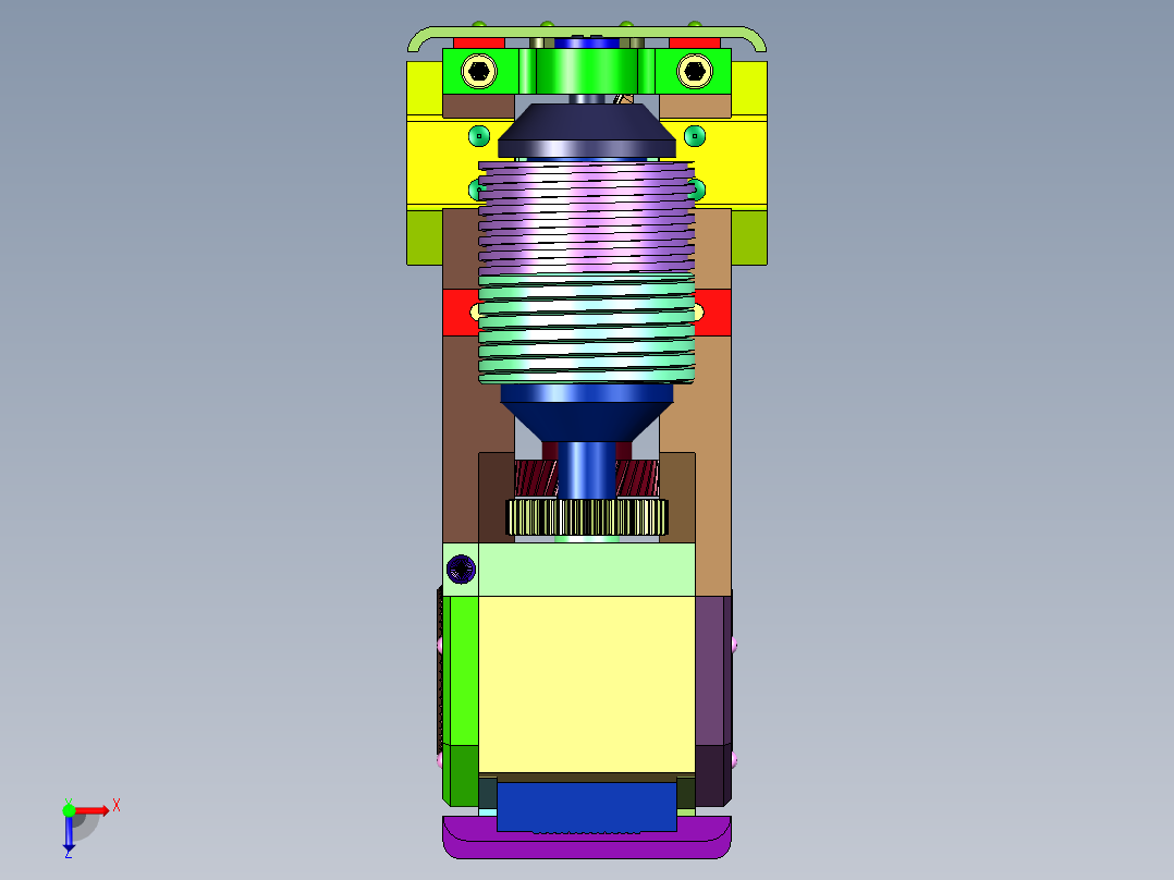 齿轮传动混凝土搅拌车玩具俯视图