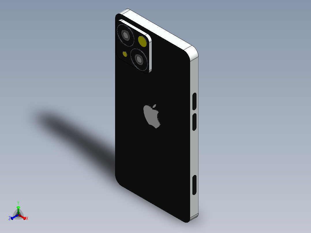 苹果手机概念版正等轴测图