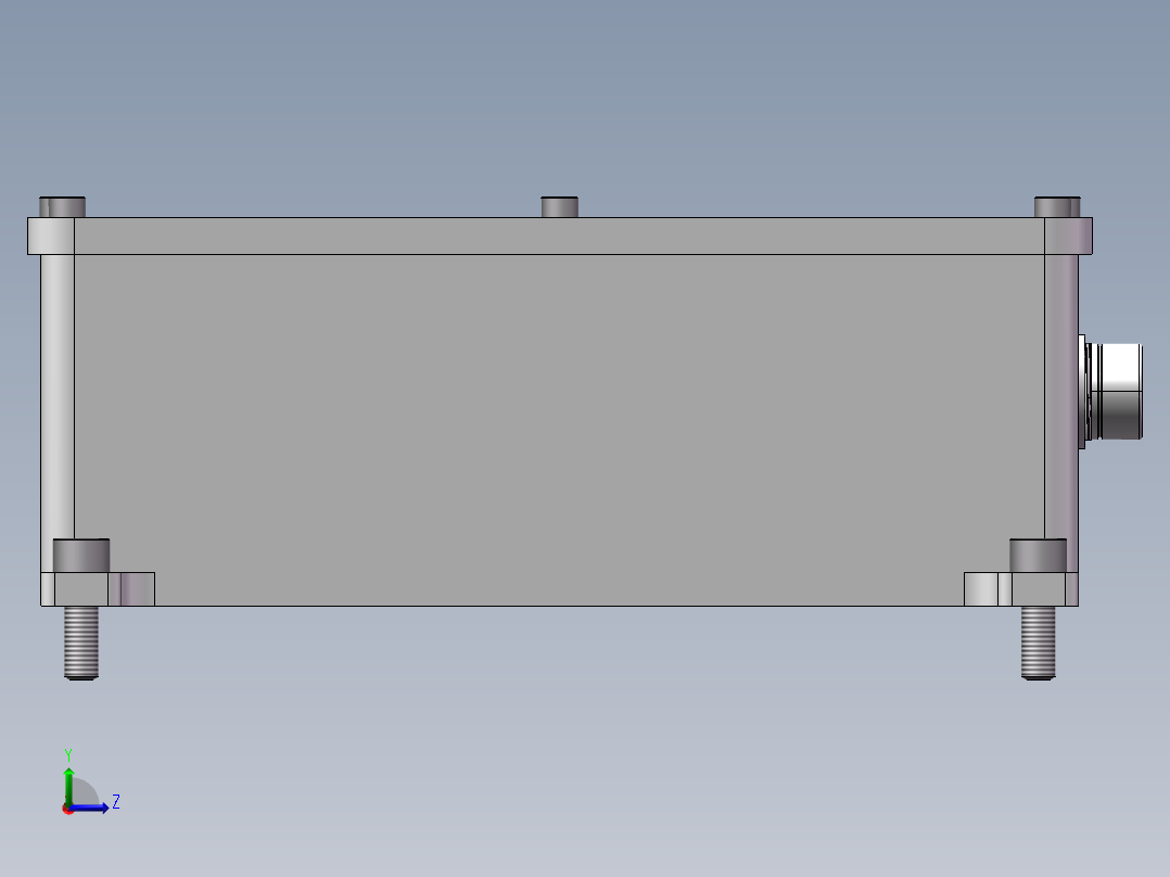 车载主控制器左视图