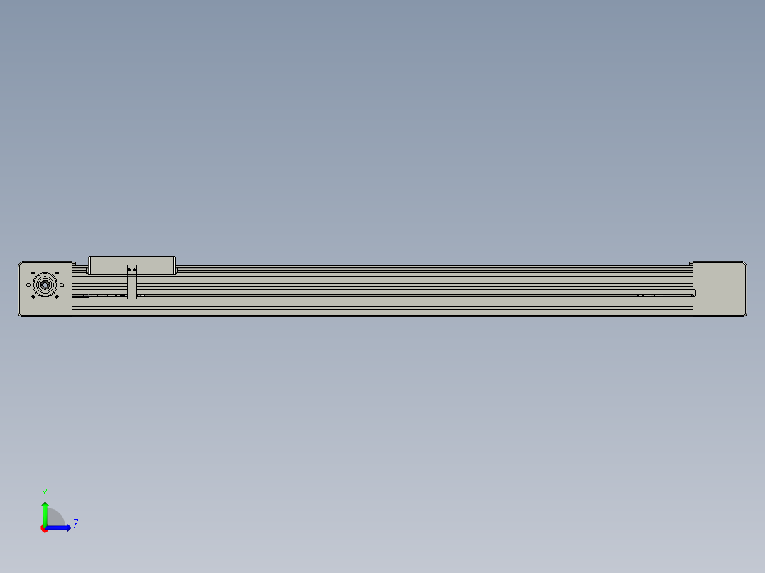 威洛博直线电机模组EB6-L140-S750-光轴左视图