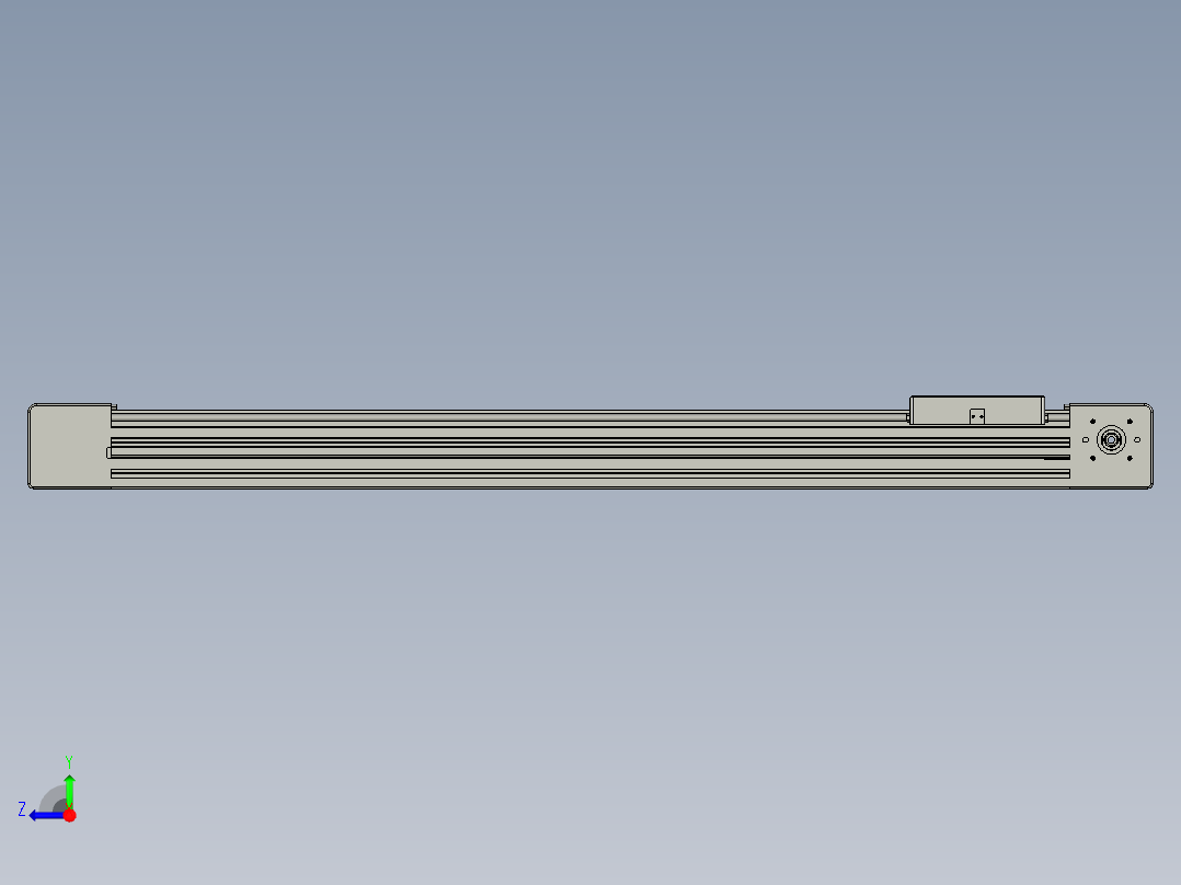 威洛博直线电机模组EB6-L140-S750-光轴右视图