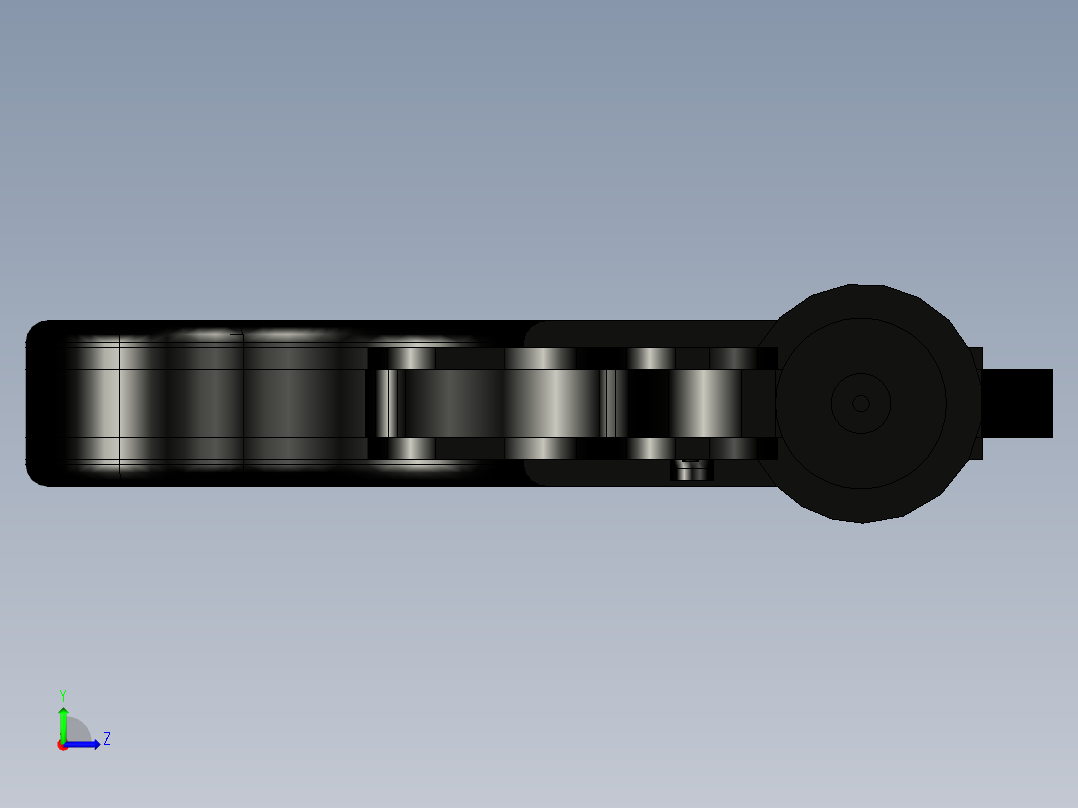激光切割手枪.单发手枪左视图