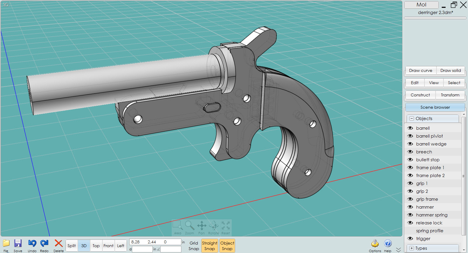 激光切割手枪.单发手枪