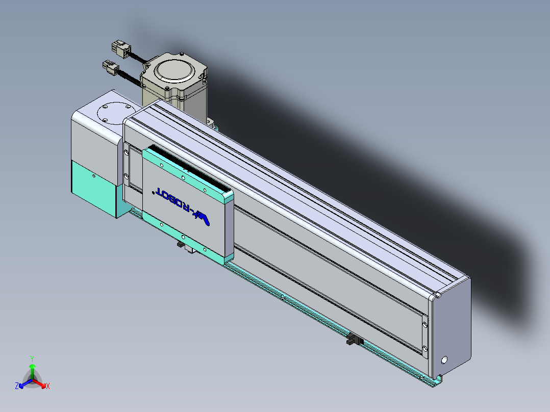威洛博VBC同步带传动一无尘环境VBC14-L45-S300-BLD-ZP75-C3正等轴测图