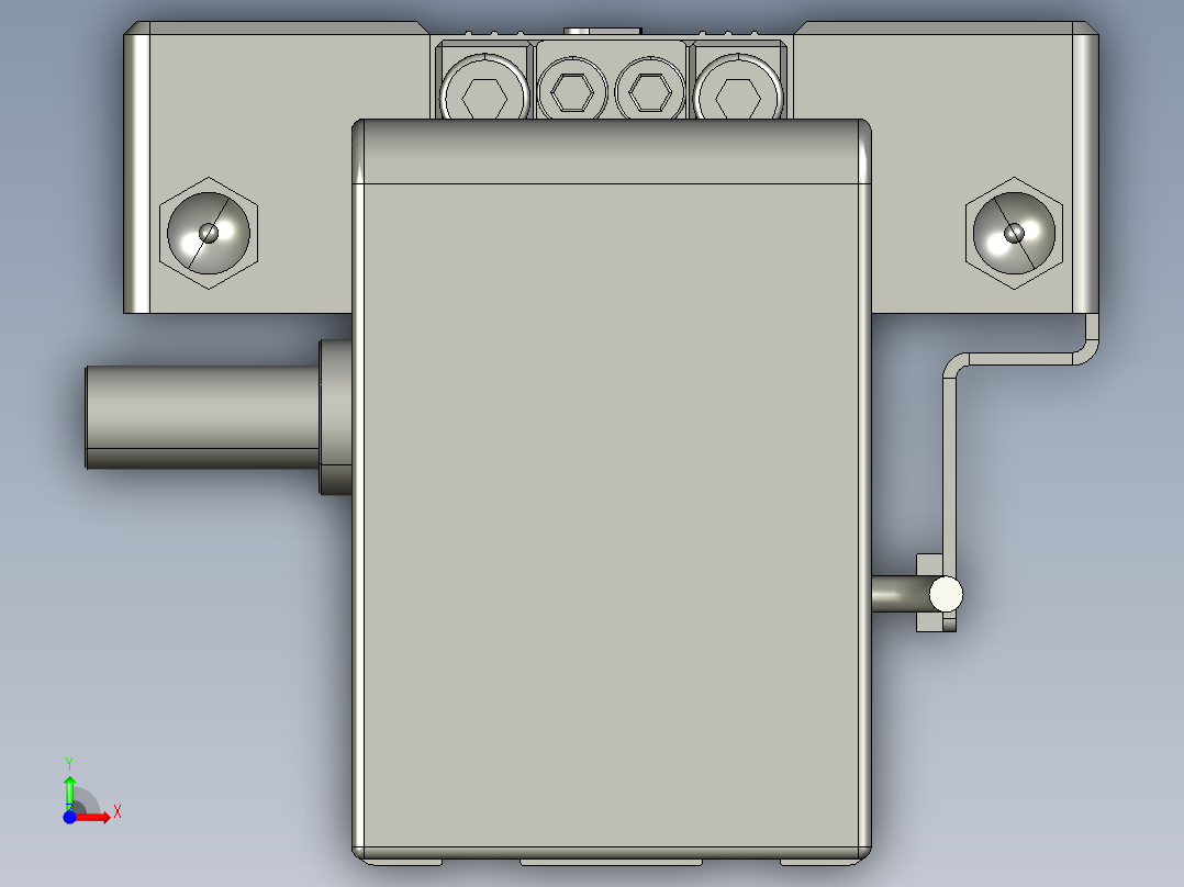 威洛博直线电机模组EB4-L80-S1350-光轴前视图