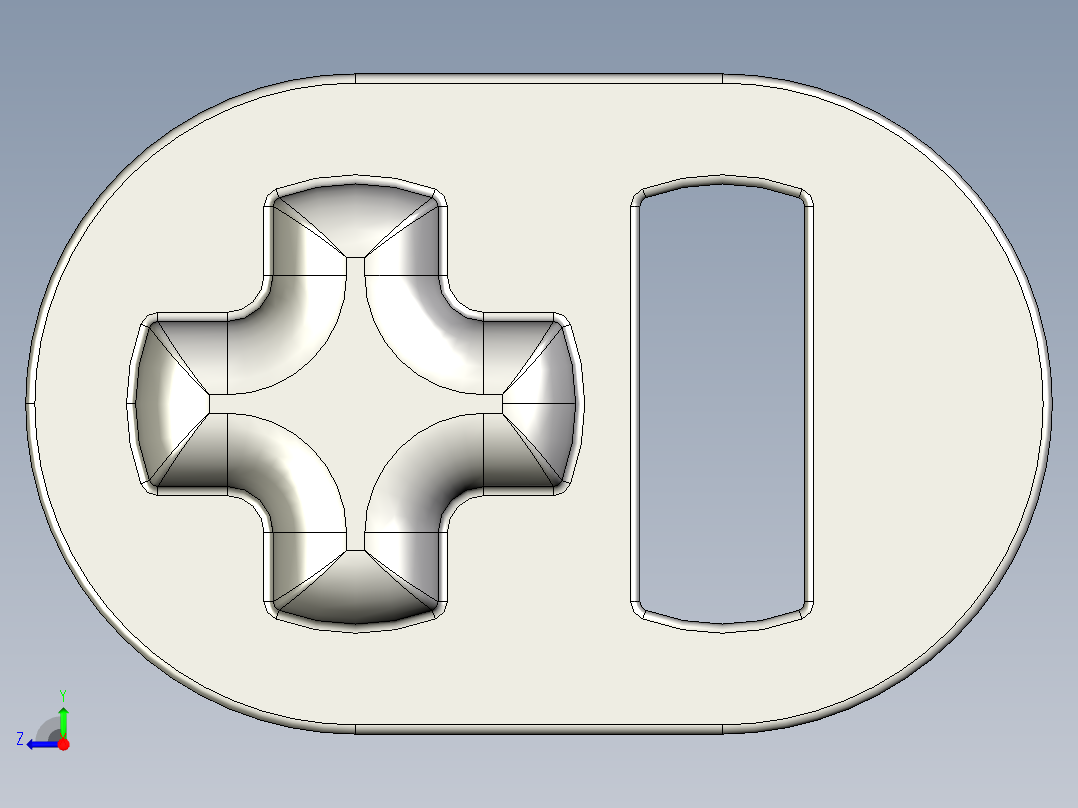 气缸电机-2853 Medium Stone Grey Technic Engine Crankshaft右视图