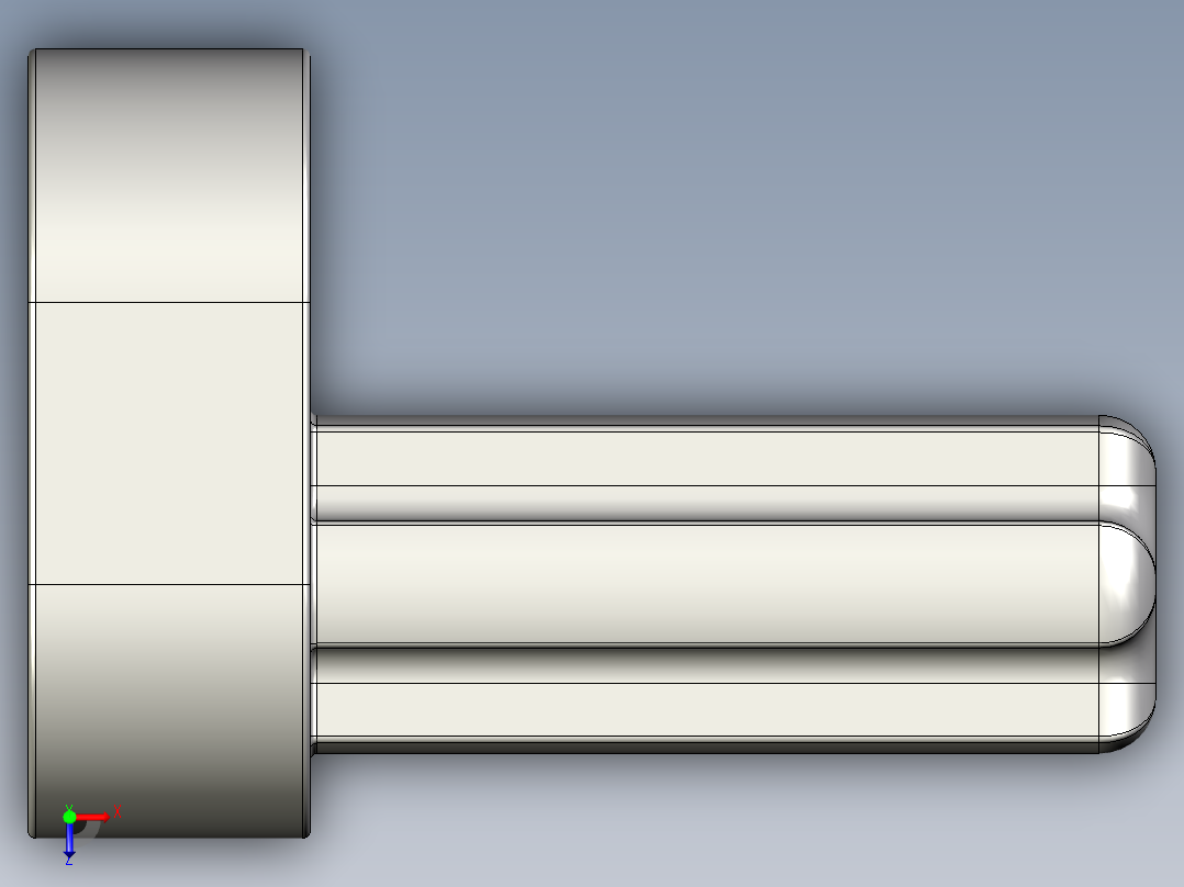 气缸电机-2853 Medium Stone Grey Technic Engine Crankshaft俯视图