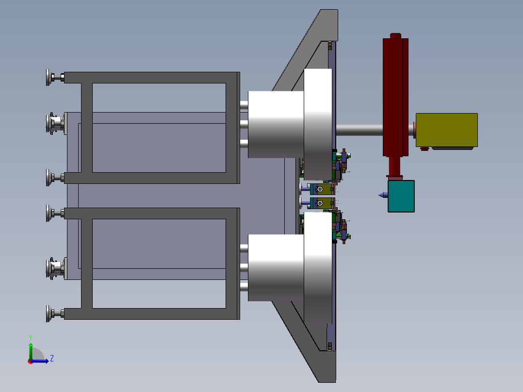 激光打标机 3D模型左视图