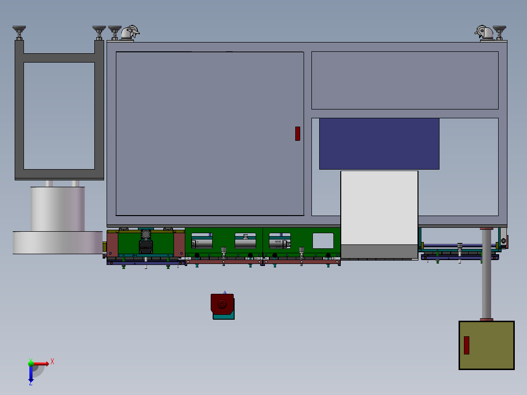 激光打标机 3D模型俯视图