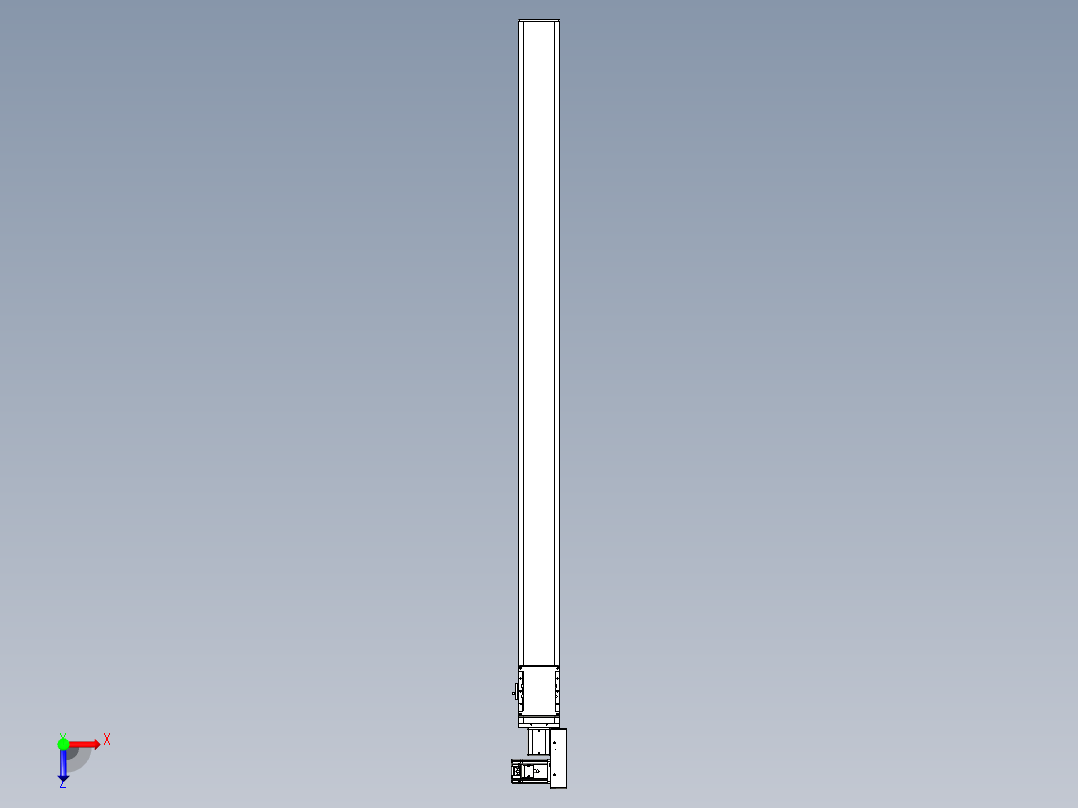 同步带全封闭直线模组TPA-HCB-105D-90-L1550-MR-C-P20-N3俯视图