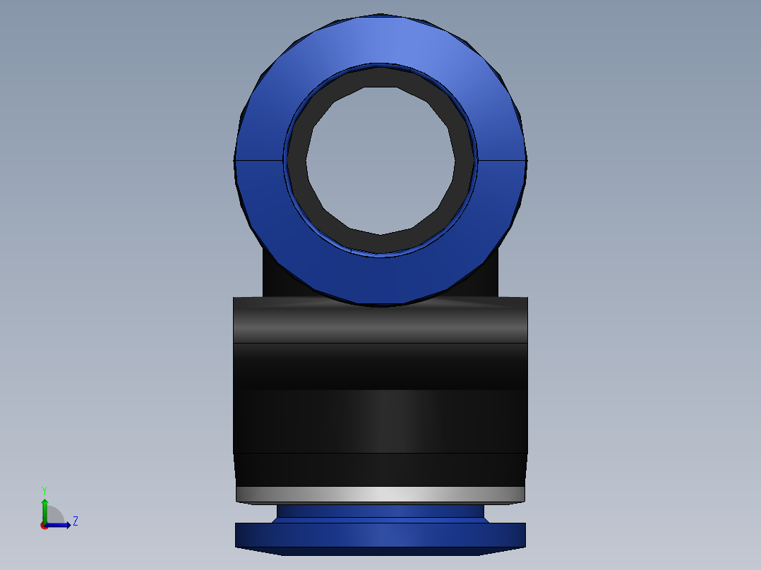 气嘴-Ø16 UNIÃO T (C00601600)左视图