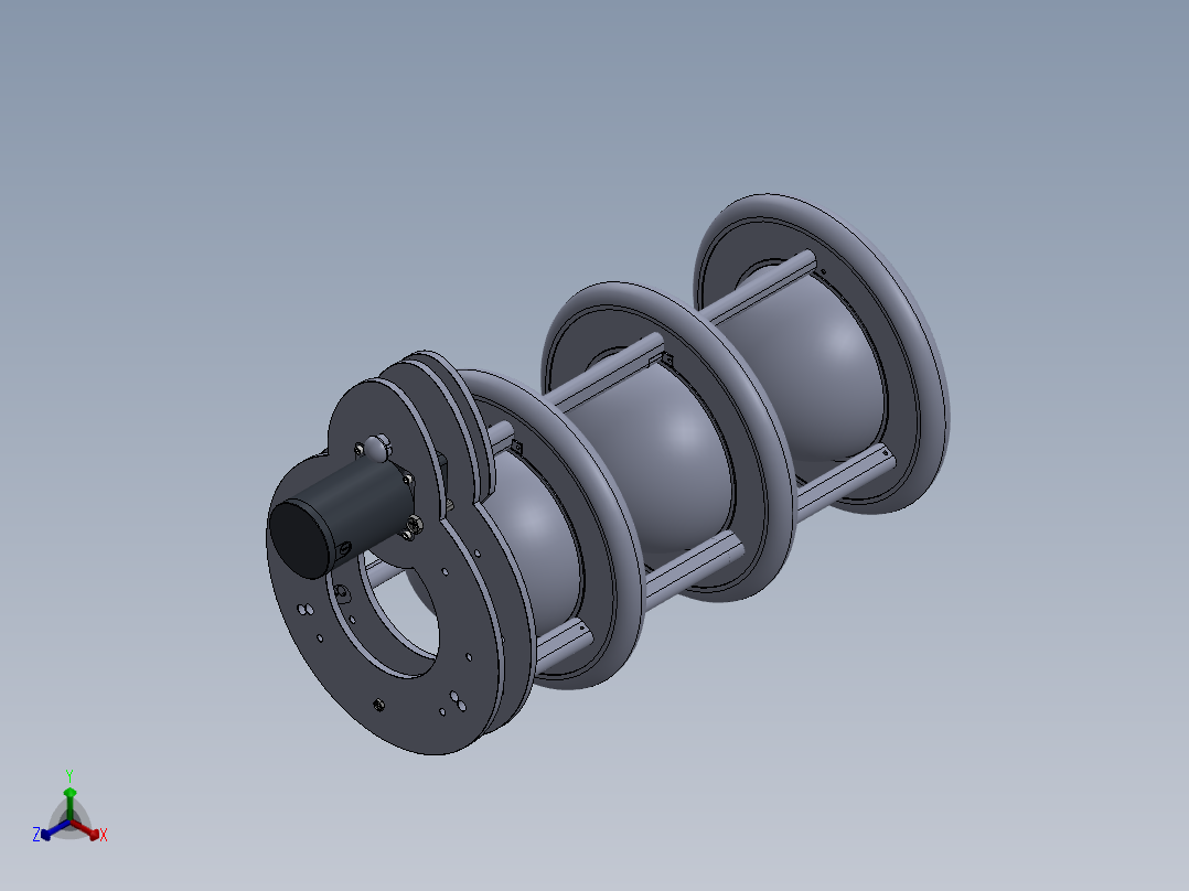 无人机投弹正等轴测图