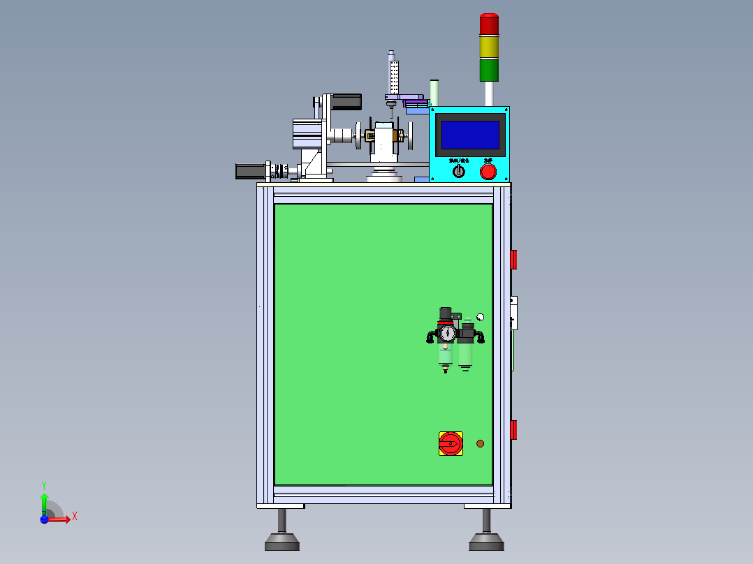 电机检测设备装配体前视图