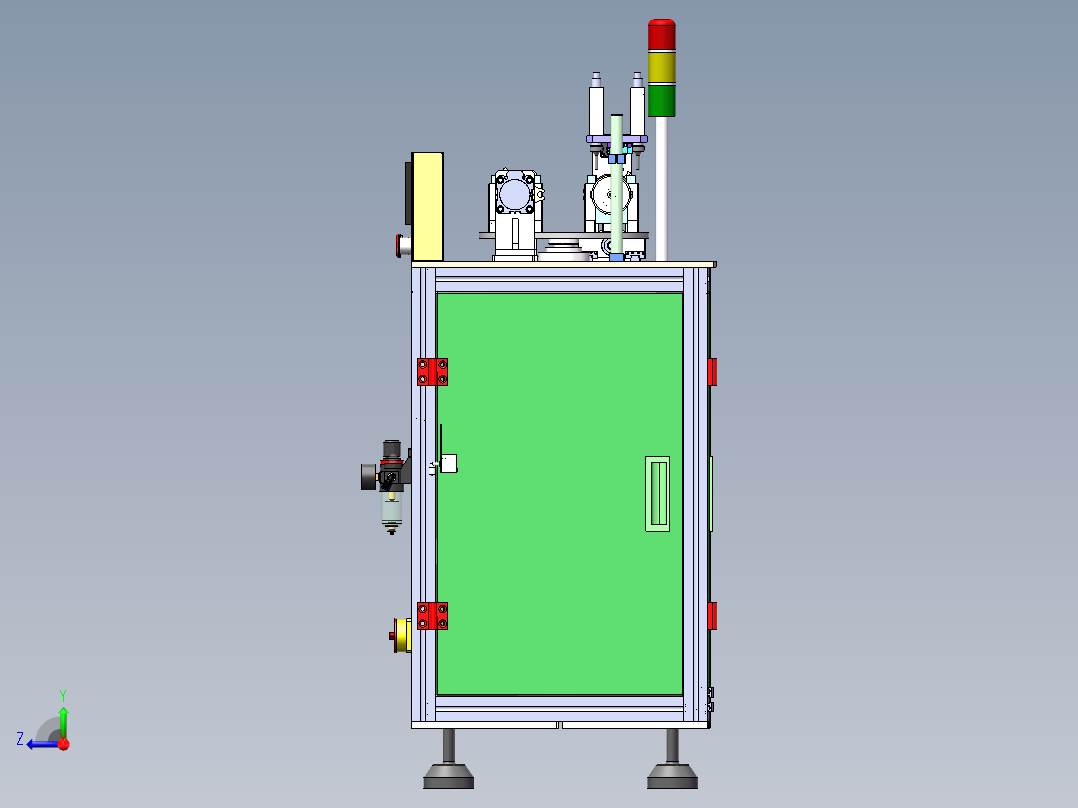 电机检测设备装配体右视图