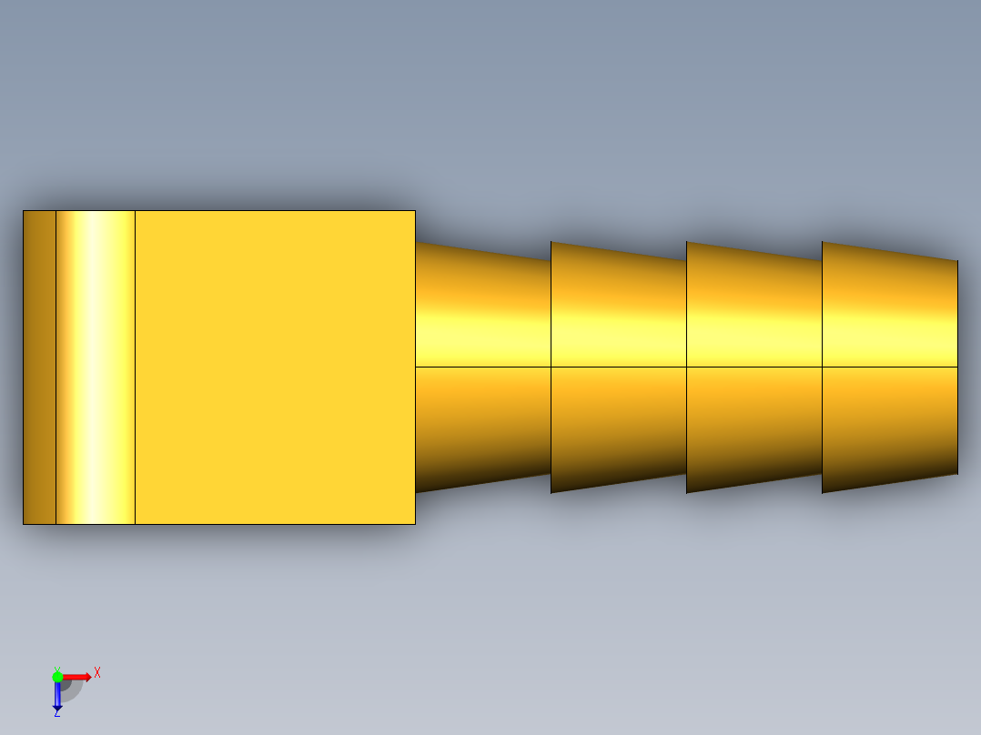 倒齿式工业管接头Hose Barb 90Deg Elbow to Male Pipe 129HB-5-2俯视图