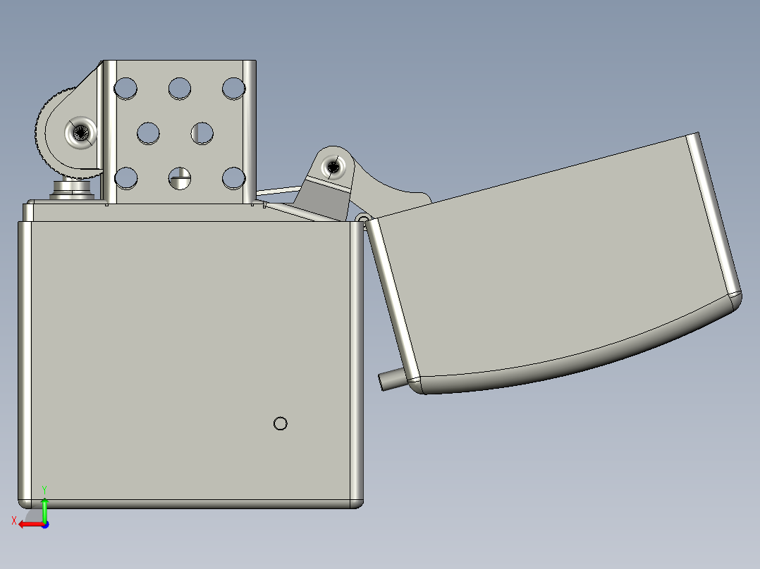 Zippo打火机后视图