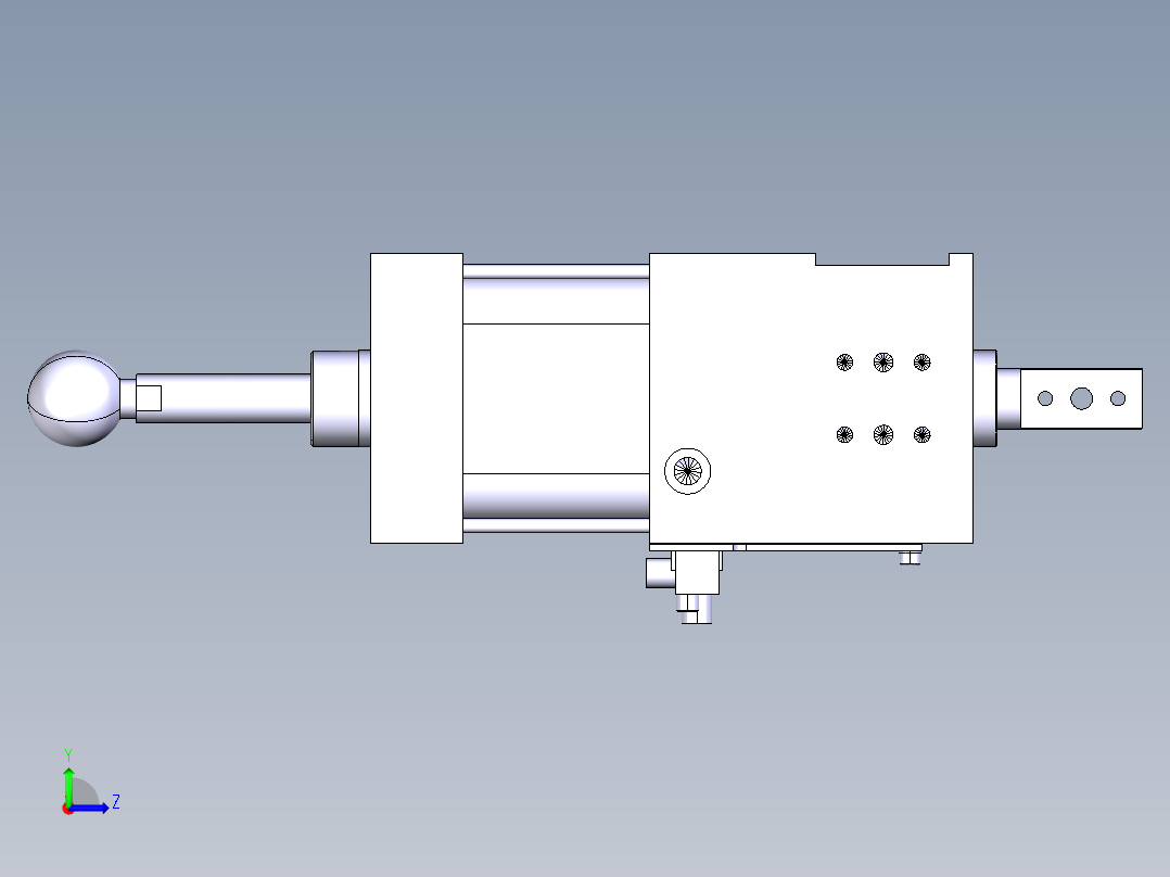 德克斯TUNKERS气缸数模SZK_63_1_Z_A42_T12_TUENKERS左视图