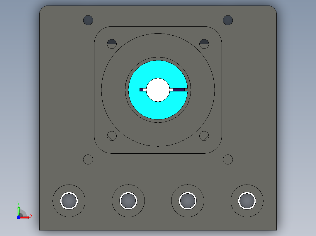 G80螺杆传动直线导轨前视图