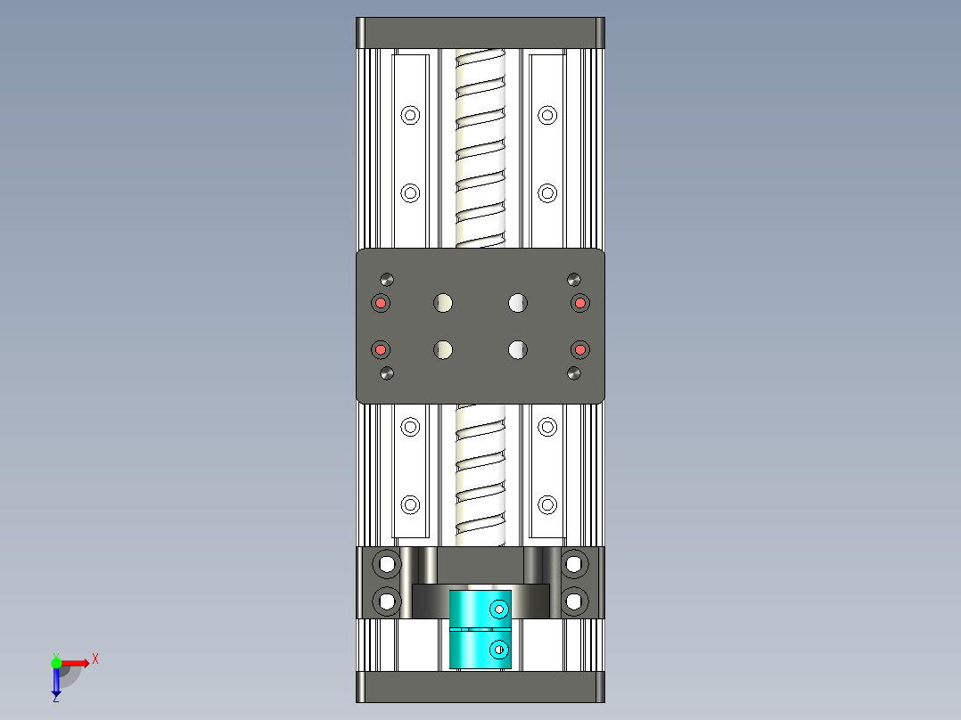 G80螺杆传动直线导轨俯视图